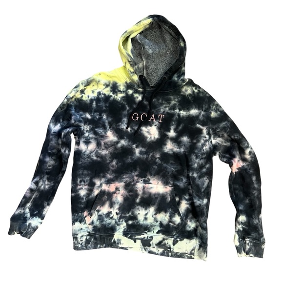 Rue21 GOAT Tie-Dye Hoodie Unisex Size Medium Pullover Sweatshirt Boho Streetwear - Picture 1 of 14